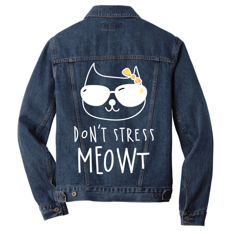 Don't Stress Meowt Men Denim Jacket by Rios Arevalo | Artistshot