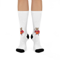 Kawaii Samurai Ninja Cat Crew Socks | Artistshot