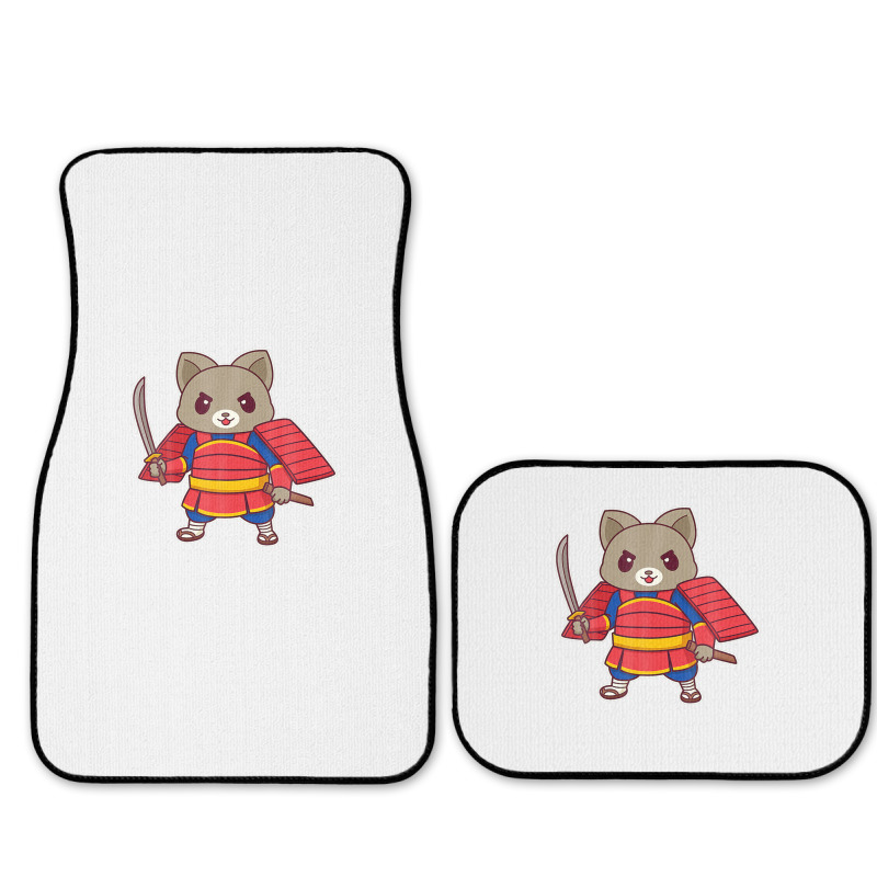 Kawaii Samurai Ninja Cat Full Set Car Mats | Artistshot