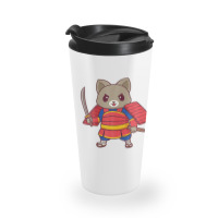 Kawaii Samurai Ninja Cat Travel Mug | Artistshot