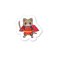 Kawaii Samurai Ninja Cat Sticker | Artistshot