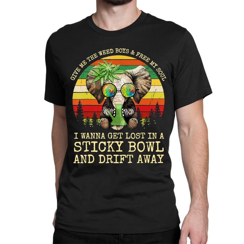 Cool Elephant Smoking Weed Bong Marijuana Cannabis Stoner Classic T-shirt | Artistshot