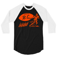 Vintage Football B.c. Lions Orange B.c. Wordmark 3/4 Sleeve Shirt | Artistshot