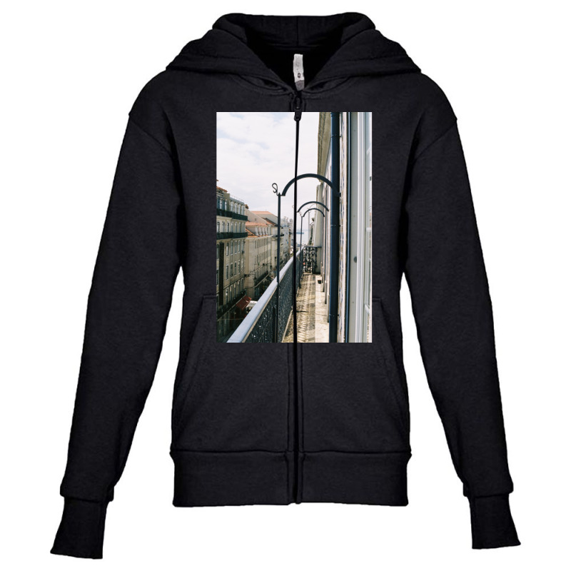 Hotel Lookout In Lisbon Portugal Youth Zipper Hoodie by AcostaLopezJuan | Artistshot