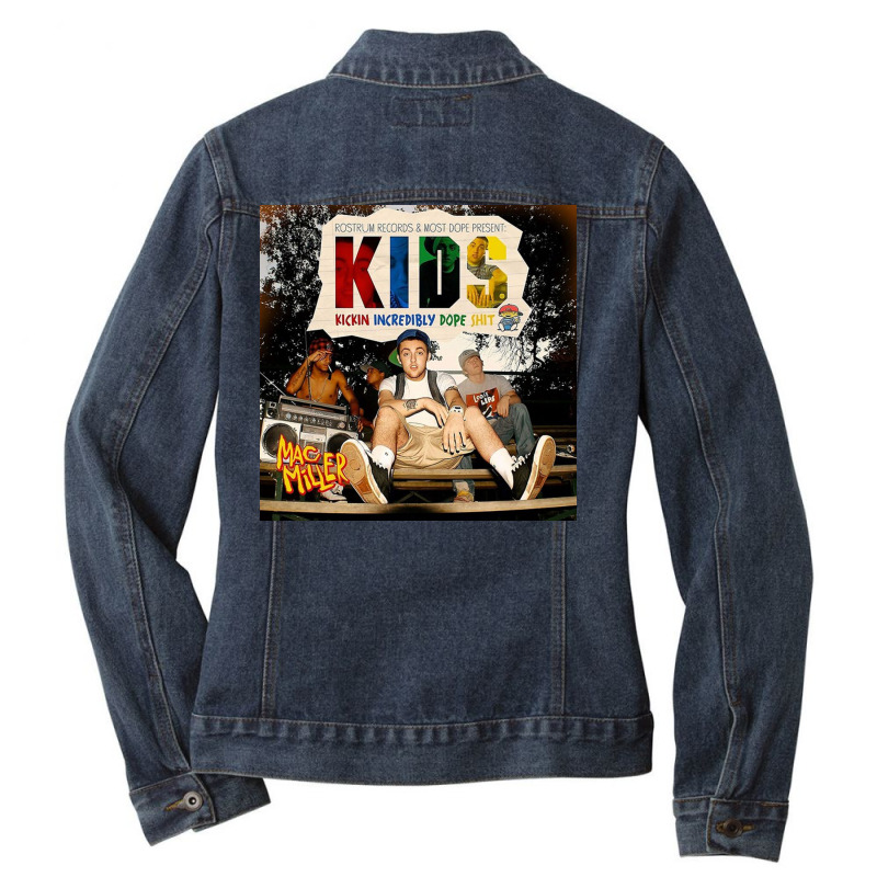 Mac Kids Poster Ladies Denim Jacket by eddaperkins | Artistshot