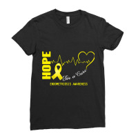 Hope For A Cure Endometriosis Awareness Support Endometriosis Warrior Ladies Fitted T-shirt | Artistshot