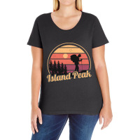 Island Peak Camping Ladies Curvy T-shirt | Artistshot