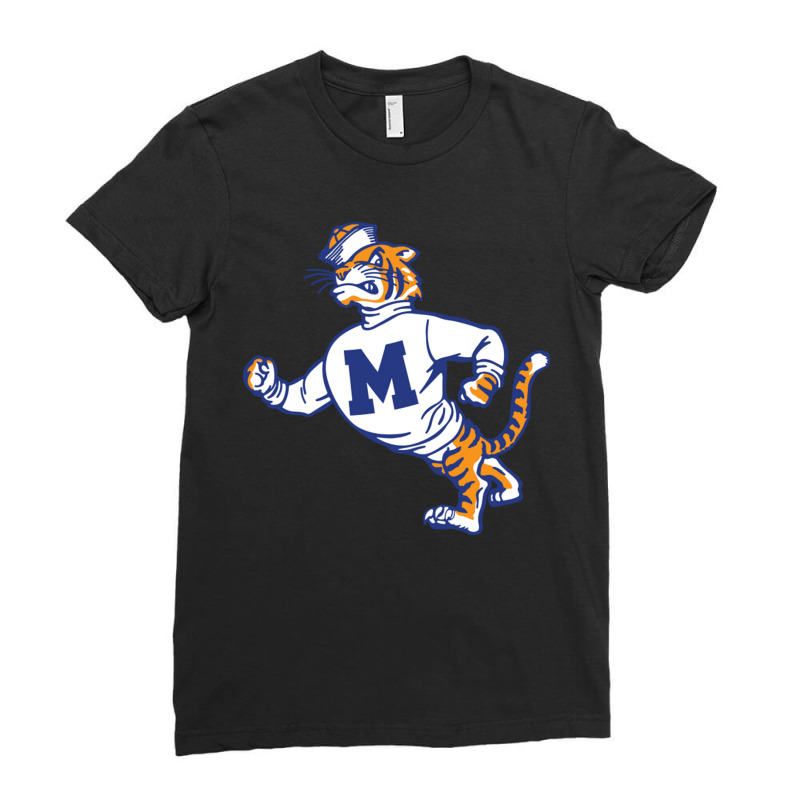 Vintage Walking Angry Tiger Memphis Ladies Fitted T-Shirt by JeremyHurley | Artistshot