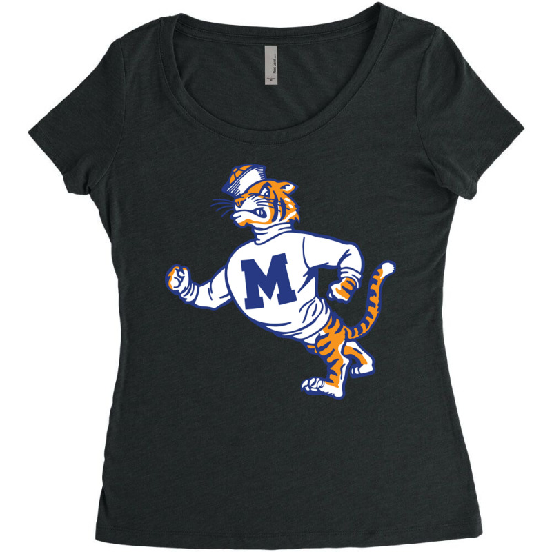 Vintage Walking Angry Tiger Memphis Women's Triblend Scoop T-shirt by JeremyHurley | Artistshot