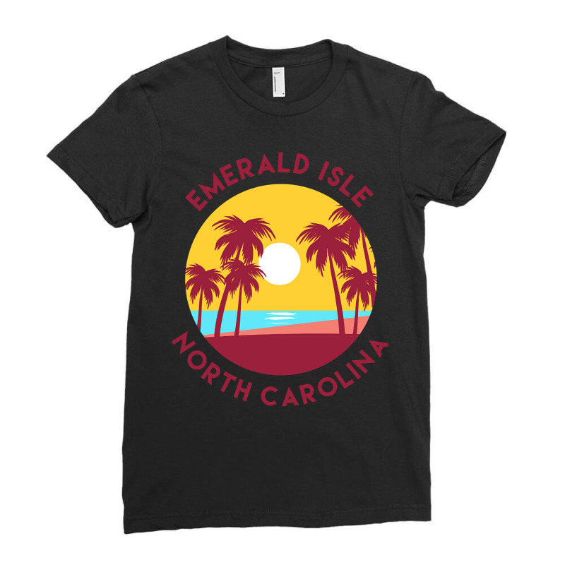 Emerald Isle, North Carolina Ladies Fitted T-Shirt by bummercaught | Artistshot