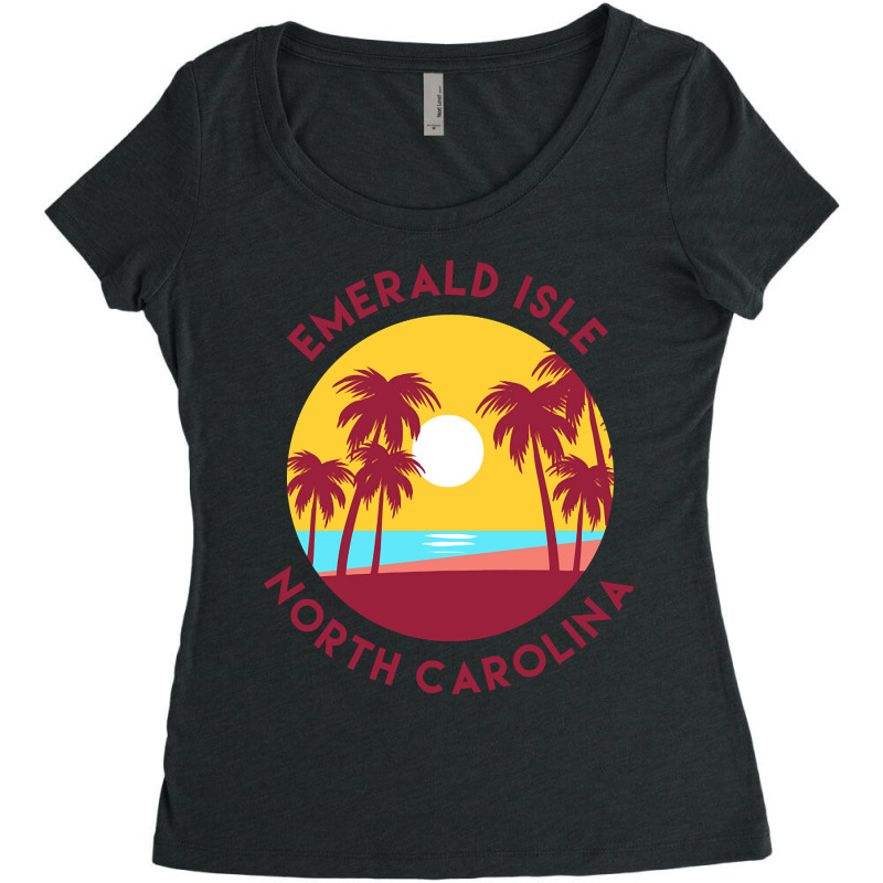 Emerald Isle, North Carolina Women's Triblend Scoop T-shirt by bummercaught | Artistshot