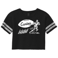 Vintage Football Canton Bulldogs White Canton Wordmark Scorecard Crop Tee | Artistshot