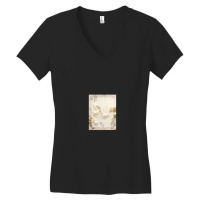 Elegant Music With Gold Notes Women's V-neck T-shirt | Artistshot