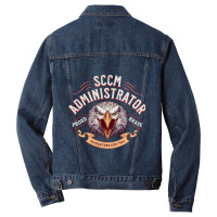 Sccm Administrator Proud And Brave Eagle Men Denim Jacket | Artistshot