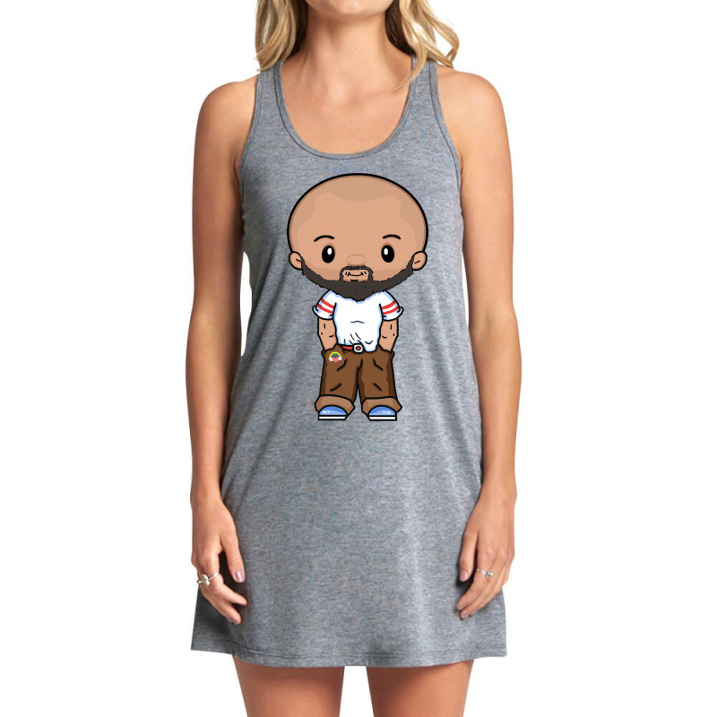 Cute Lgbtq Gay Latin Hispanic Bald Beard Male Fun Rainbow Pocket Gay-b Tank Dress by Brink Beaulah | Artistshot