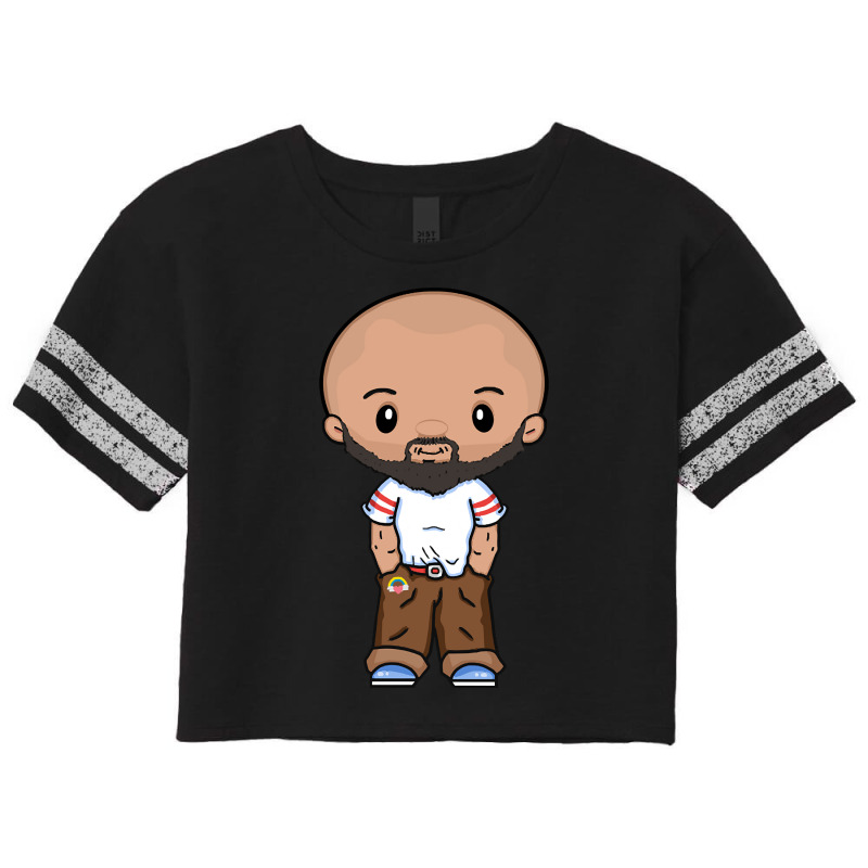 Cute Lgbtq Gay Latin Hispanic Bald Beard Male Fun Rainbow Pocket Gay-b Scorecard Crop Tee by Brink Beaulah | Artistshot