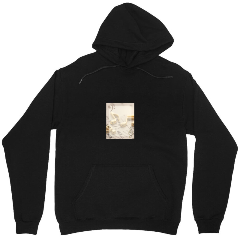 Elegant Music With Gold Notes Unisex Hoodie by RahimCook | Artistshot