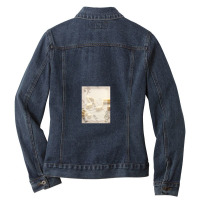 Elegant Music With Gold Notes Ladies Denim Jacket | Artistshot