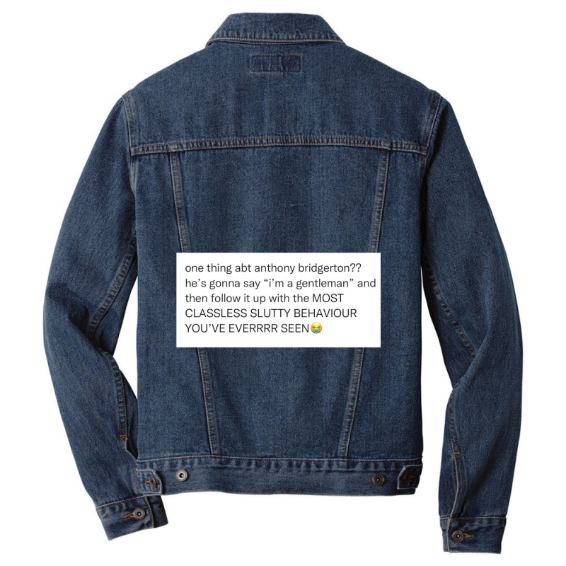 Anthony Bridgerton  Slutty Gentleman Men Denim Jacket by NINOZKABAUGHMAN | Artistshot