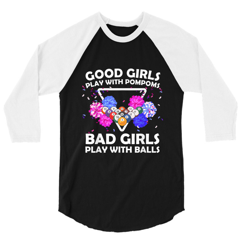 Funny Billiards For Women Girls 8 Ball Billiard Pool Player 3/4 Sleeve Shirt | Artistshot