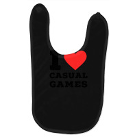 I Love Casual Games Baby Bibs | Artistshot