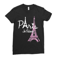 I Love Paris Eiffel Tower France French Souvenir Ladies Fitted T-shirt | Artistshot