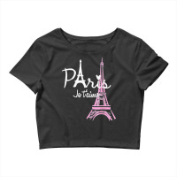 I Love Paris Eiffel Tower France French Souvenir Crop Top | Artistshot