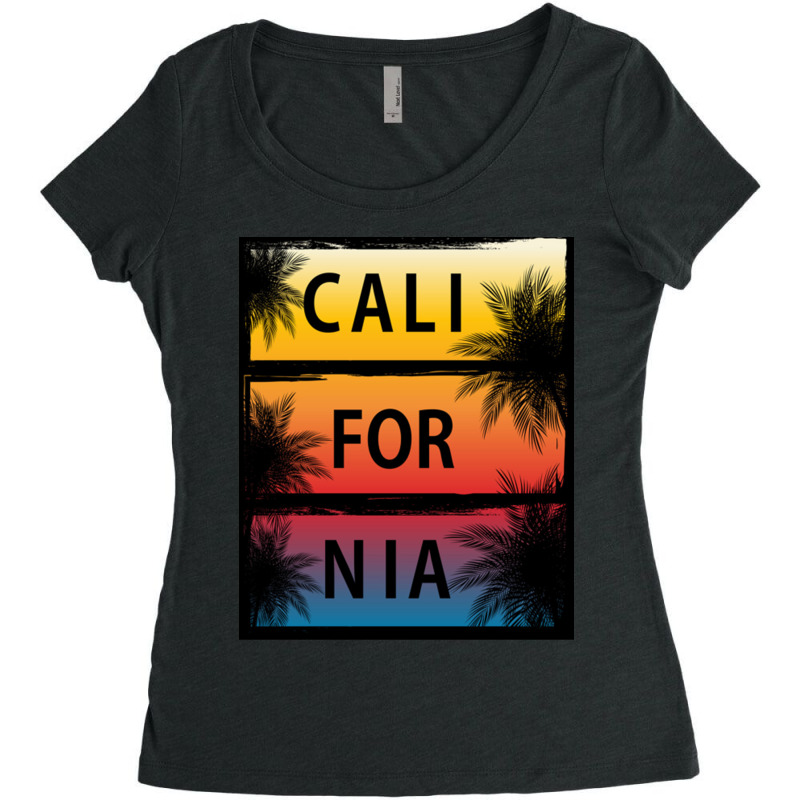 California Women's Triblend Scoop T-shirt by adwoaafredyy | Artistshot