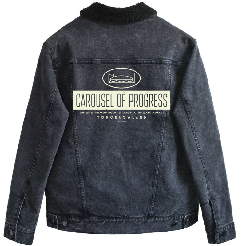 Classic Carousel Of Progress Theme Park Series Unisex Sherpa-lined Denim Jacket | Artistshot