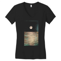 Ocean T  Shirt Moonlit Sea T  Shirt Women's V-neck T-shirt | Artistshot