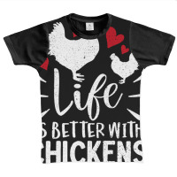 Life Is Better With Chickens Present Gift Idea Graphic Youth T-shirt | Artistshot