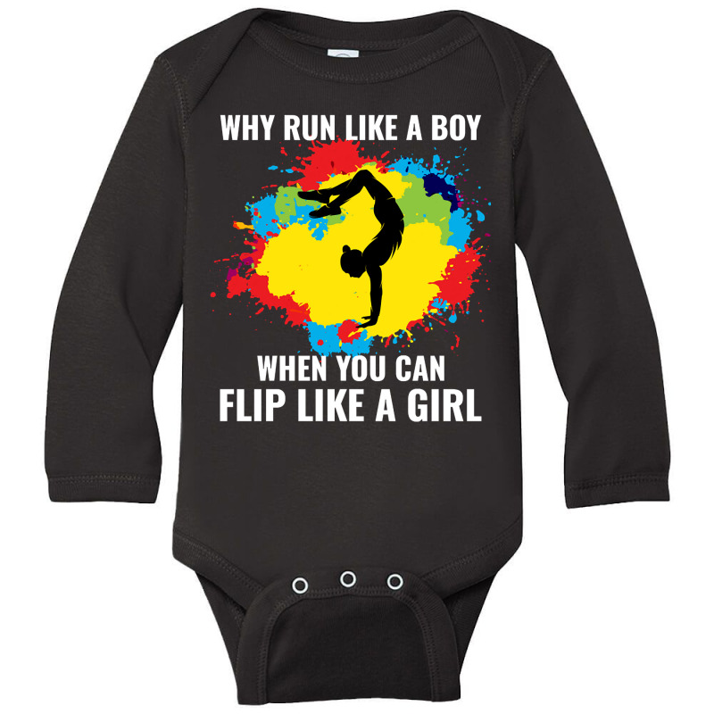 Gymnastics Gymnast Trampoline Tumbling Acrobatics Watercolor Long Sleeve Baby Bodysuit by declangreenwood | Artistshot