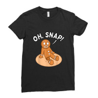 Oh Snap Freak Funny Amputee Prosthetic Surgery Graphic Ladies Fitted T-shirt | Artistshot