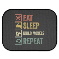 Funny Eat Sleep Build Models Repeat Retro Vintage Rear Car Mat | Artistshot