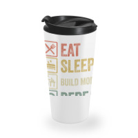 Funny Eat Sleep Build Models Repeat Retro Vintage Travel Mug | Artistshot