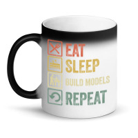 Funny Eat Sleep Build Models Repeat Retro Vintage Magic Mug | Artistshot