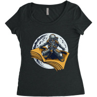 Astronaut Ride Book Women's Triblend Scoop T-shirt | Artistshot