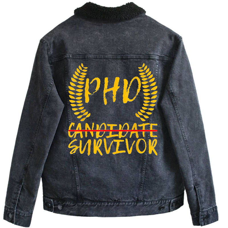 Phd Candidate Survivor Unisex Sherpa-lined Denim Jacket | Artistshot