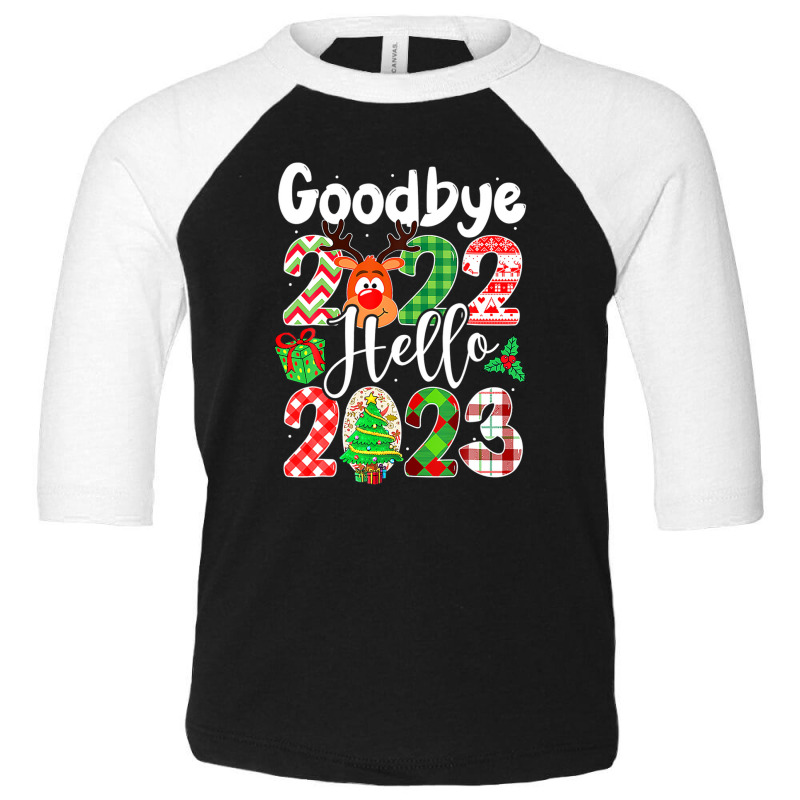 Goodbye 2022 Hello 2023 Happy New Year Christmas Funny Toddler 3/4 Sleeve Tee | Artistshot