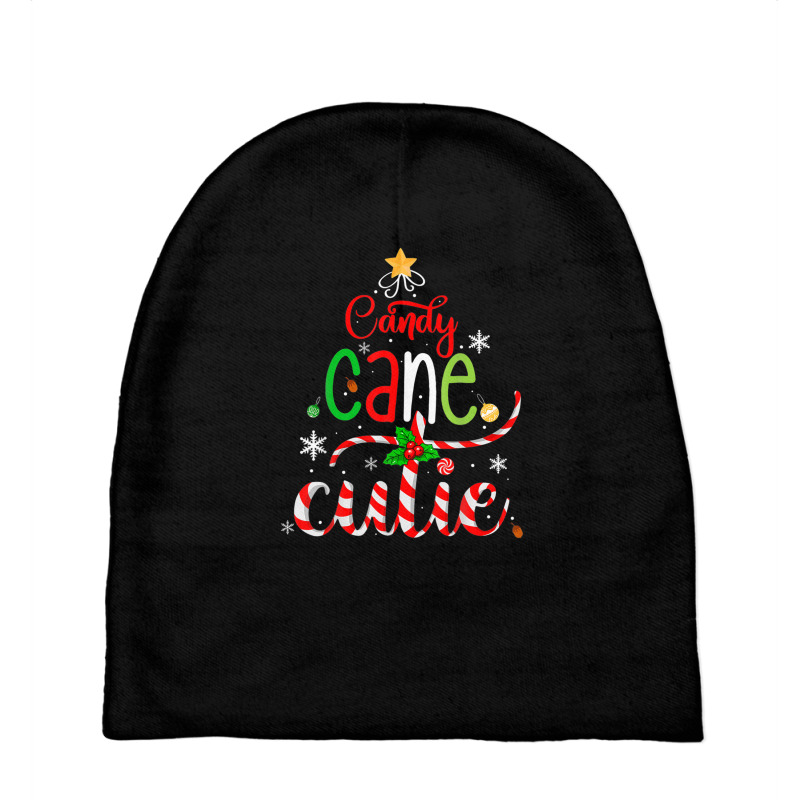 Candy Cane Cutie Funny Christmas Boys Girls Kids Xmas Pajama Baby Beanies | Artistshot