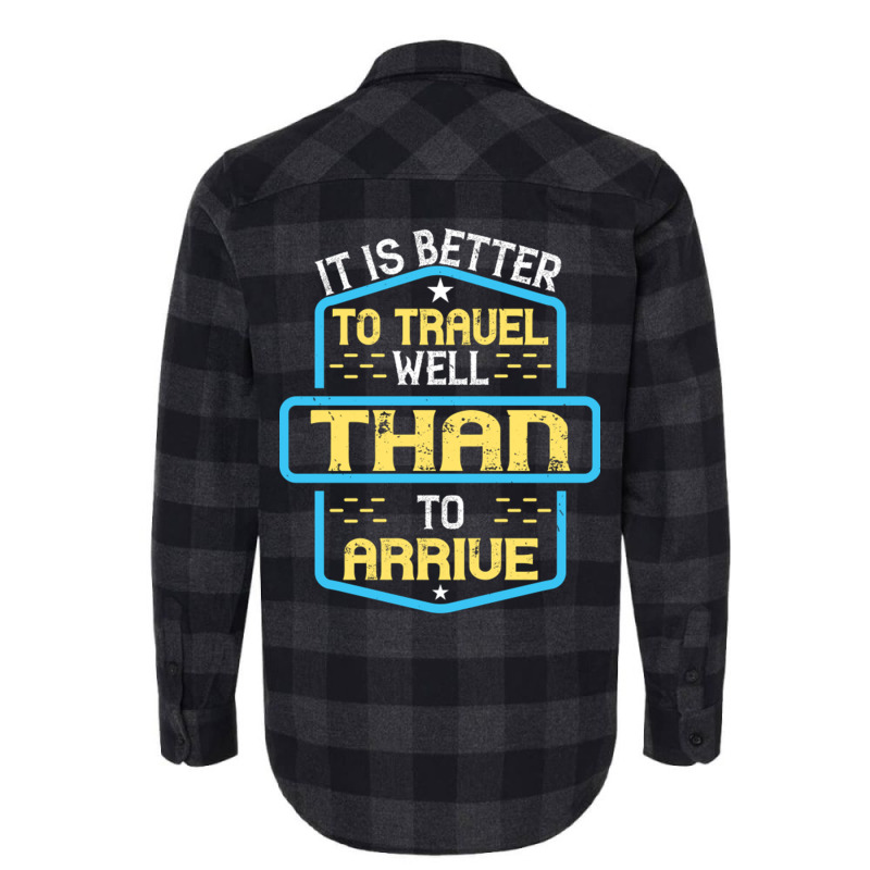 It Is Better To Travel Well Than To Arrive Buddha Flannel Shirt by KyungSavard | Artistshot