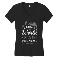 Dyslexia Phoneme Ribbon Speech Language Pathologist Dyslexic Women's V-neck T-shirt | Artistshot