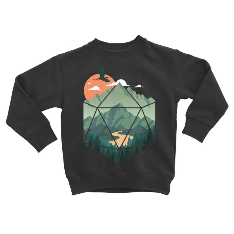 D20 Ar, Dungeons Lover Fantasy Gaming Toddler Sweatshirt by behindcedar22 | Artistshot