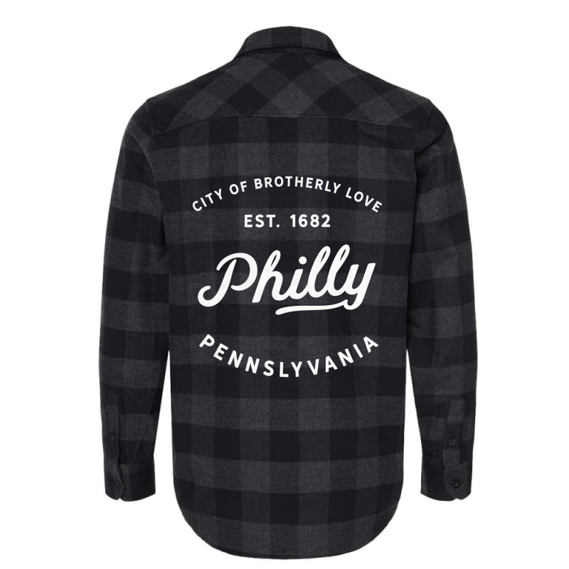 Classic Retro Vintage Philly City Of Brotherly Love Flannel Shirt by fenderbendable | Artistshot