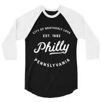 Classic Retro Vintage Philly City Of Brotherly Love 3/4 Sleeve Shirt | Artistshot