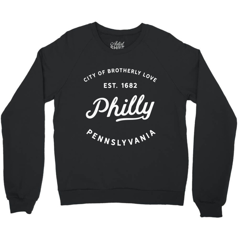 Classic Retro Vintage Philly City Of Brotherly Love Crewneck Sweatshirt by fenderbendable | Artistshot