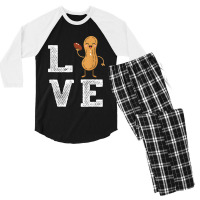 Peanut Love - Peanut Lover Funny Peanut Cute Peanut Gift Men's 3/4 Sleeve Pajama Set | Artistshot