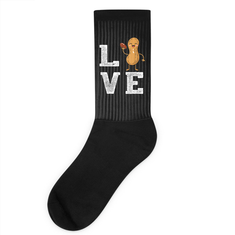 Peanut Love - Peanut Lover Funny Peanut Cute Peanut Gift Socks | Artistshot