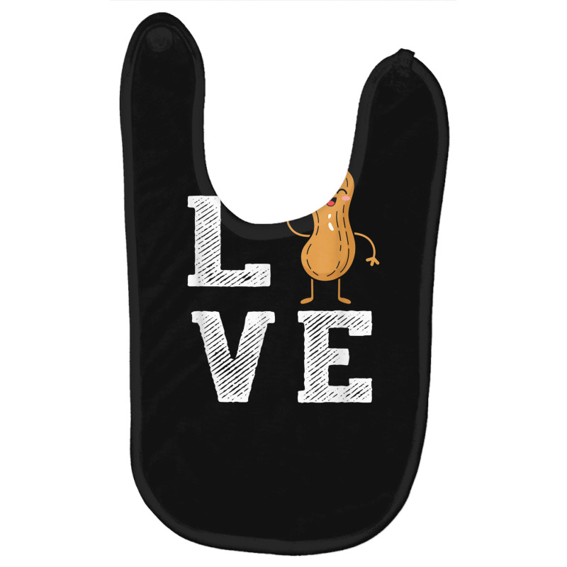 Peanut Love - Peanut Lover Funny Peanut Cute Peanut Gift Baby Bibs | Artistshot