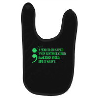 Semicolon Mental Health Awareness Supporter Baby Bibs | Artistshot